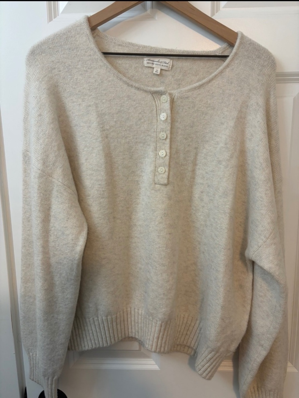Abercrombie Merino Wool-Blend Henley Sweater